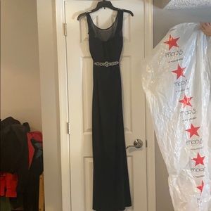 Black open backed formal dress